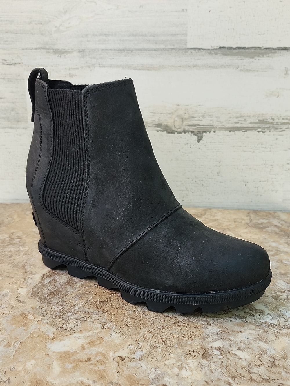 SOREL JOAN RHAPSODY LEATHER CHELSEA WEDGE BOOT